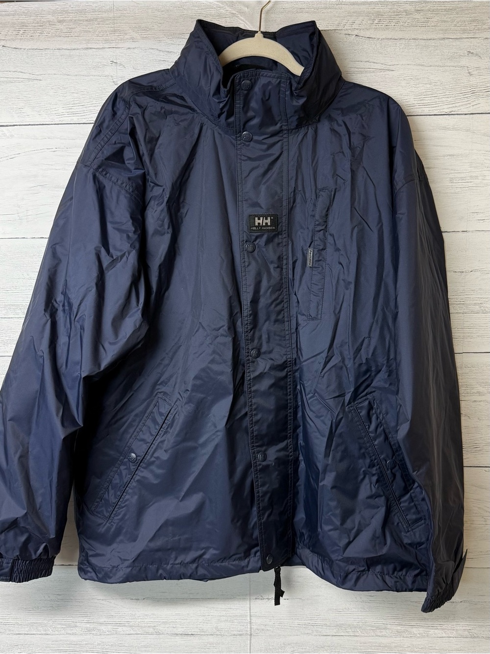 Mens Helly Hansen Navy Waterproof Windbreaker Jacket